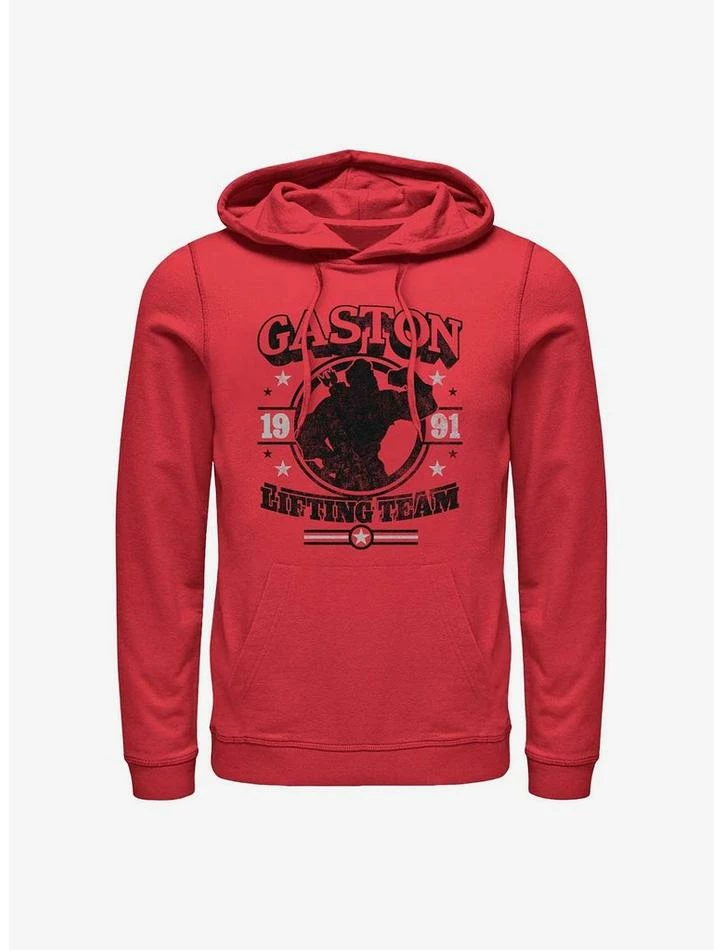 Cheap 🔥 Disney Beauty and the Beast Gaston Gym Hoodie 👍 1 Cheap 🔥 Disney Beauty and the Beast Gaston Gym Hoodie 👍
