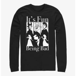 Hot Sale ⌛ Disney Princesses Bad Fun Long-Sleeve T-Shirt 🤩