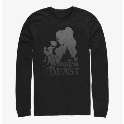 New ⭐ Disney Beauty and the Beast Silhouette Long-Sleeve T-Shirt 🤩