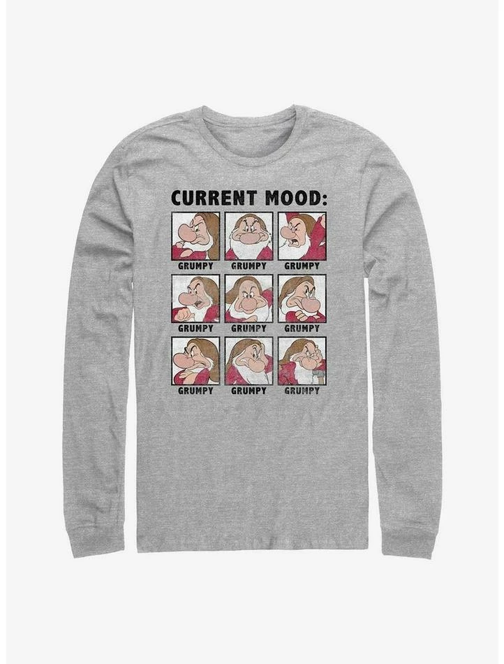 New 😉 Disney Snow White and the Seven Dwarfs Current Mood Grumpy Long-Sleeve T-Shirt 😍 1 New 😉 Disney Snow White and the Seven Dwarfs Current Mood Grumpy Long-Sleeve T-Shirt 😍