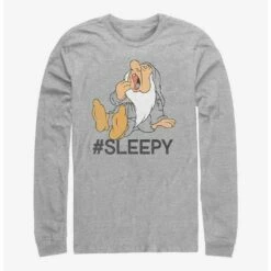 Buy 🧨 Disney Snow White and the Seven Dwarfs Hashtag Sleepy Long-Sleeve T-Shirt 🎁