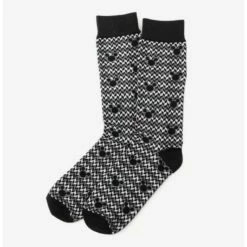 Wholesale ✔️ Disney Mickey Mouse Silhouette Chevron Black Men's ⌛ Socks 🔥 -Dressup Outfits Shop 18659787 av2