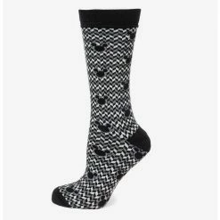 Wholesale ✔️ Disney Mickey Mouse Silhouette Chevron Black Men's ⌛ Socks 🔥
