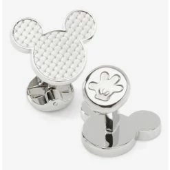 Coupon ✔️ Disney Mickey Mouse Silhouette Basket Weave Cufflinks ✔️