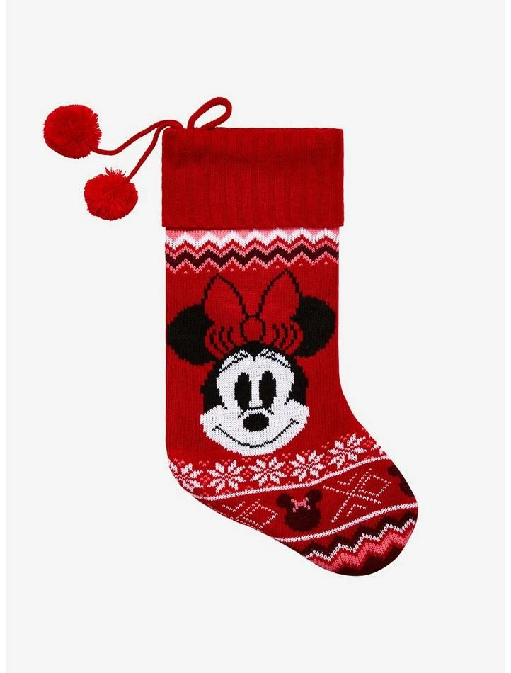 New π Disney Minnie Mouse Knit Stocking Hot Topic Exclusive π 1 New π Disney Minnie Mouse Knit Stocking Hot Topic Exclusive π