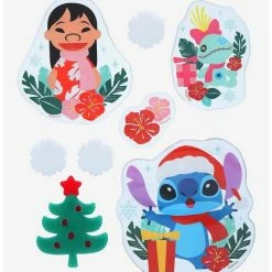Deals ✨ Disney Lilo & Stitch Christmas Gel Clings 🧨