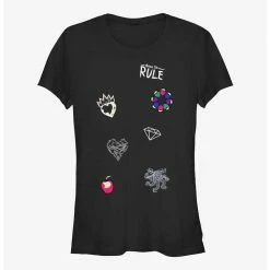 Promo ❤️ Disney Descendants Evie Peace Patches 🥰 Girls T-Shirt ⭐