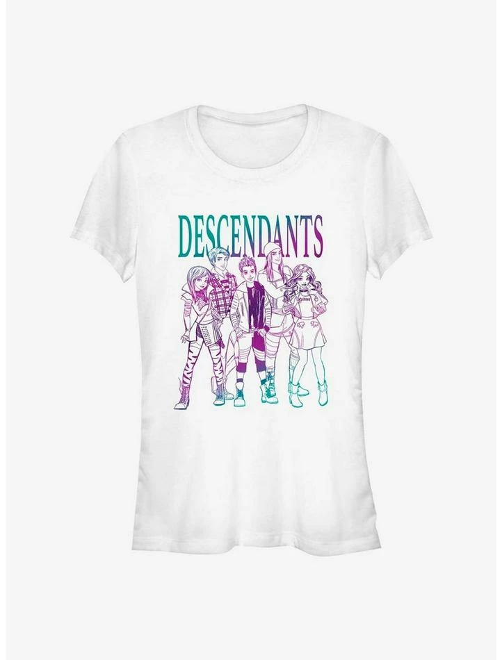Top 10 💯 Disney Descendants Sketch Group Girls T-Shirt 🌟 1 Top 10 💯 Disney Descendants Sketch Group Girls T-Shirt 🌟