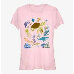 Deals ✨ Disney Pixar Finding Nemo Earth Day Sea Scene Girls T-Shirt 😍