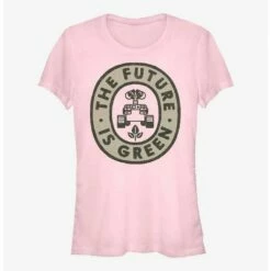 Discount 😀 Disney Pixar Wall-E Earth Day The Future Is Green Girls T-Shirt ⌛