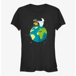 Brand new 🎉 Disney Pixar Wall-E Earth Day Wall-E and Eve World Peace Girls T-Shirt 🔥