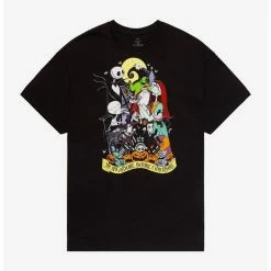 Wholesale 🎁 The Nightmare Before Christmas Graveyard Collage Boyfriend Fit 😀 Girls T-Shirt ⌛