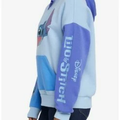 Best Pirce 🎉 Disney Lilo & Stitch Color-Block Girls Hoodie 👍 -Dressup Outfits Shop 18812942 av4