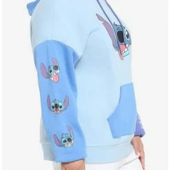Coupon 😀 Disney Lilo & Stitch Color-Block Girls Hoodie Plus Size 🤩 -Dressup Outfits Shop 18812986 av3