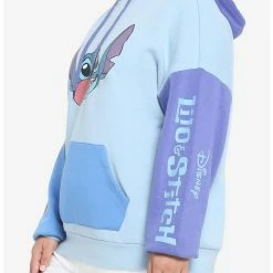Coupon 😀 Disney Lilo & Stitch Color-Block Girls Hoodie Plus Size 🤩 -Dressup Outfits Shop 18812986 av4