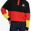 Promo 👍 Disney Mickey Mouse Color-Block Girls Crop Long-Sleeve Polo Shirt ❤️