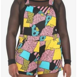 Discount 🛒 The Nightmare Before 😀 Christmas Sally Shortalls Plus Size ✔️