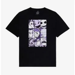 Wholesale 🎉 The Nightmare Before Christmas Purple Grid Boyfriend Fit Girls T-Shirt 😀