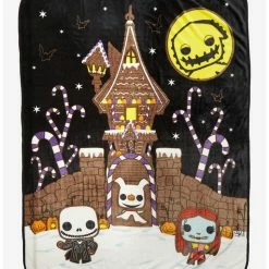 Brand new 🎁 Funko The Nightmare Before Christmas Gingerbread Throw Blanket Hot Topic Exclusive ❤️