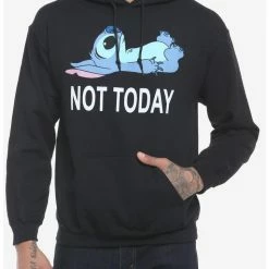 Promo 👍 Disney Stitch Not Today Hoodie 🌟