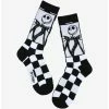 Flash Sale 👍 The Nightmare Before Christmas Jack Checkered Crew Socks 👍