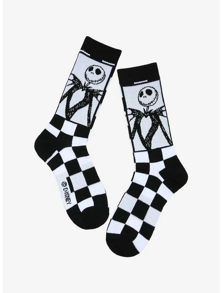Flash Sale π The Nightmare Before Christmas Jack Checkered Crew Socks π 1 Flash Sale π The Nightmare Before Christmas Jack Checkered Crew Socks π