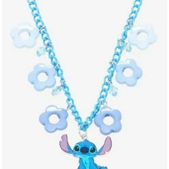 Coupon 🤩 Disney Lilo & Stitch Flower Charm Necklace ✔️