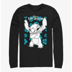 Best Sale 🌟 Disney Lilo & Stitch Grumpy Stitch Long Sleeve T-Shirt ✔️