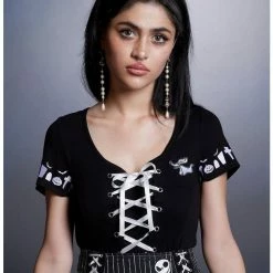 Deals 🛒  The Nightmare Before  Christmas Zero Lace-Up  Girls Top ✨