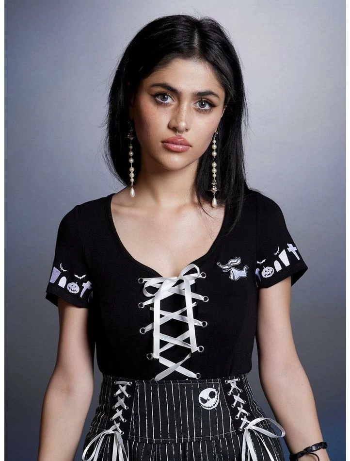 Deals π The Nightmare Before Christmas Zero Lace-Up Girls Top β¨ 1 Deals π The Nightmare Before Christmas Zero Lace-Up Girls Top β¨