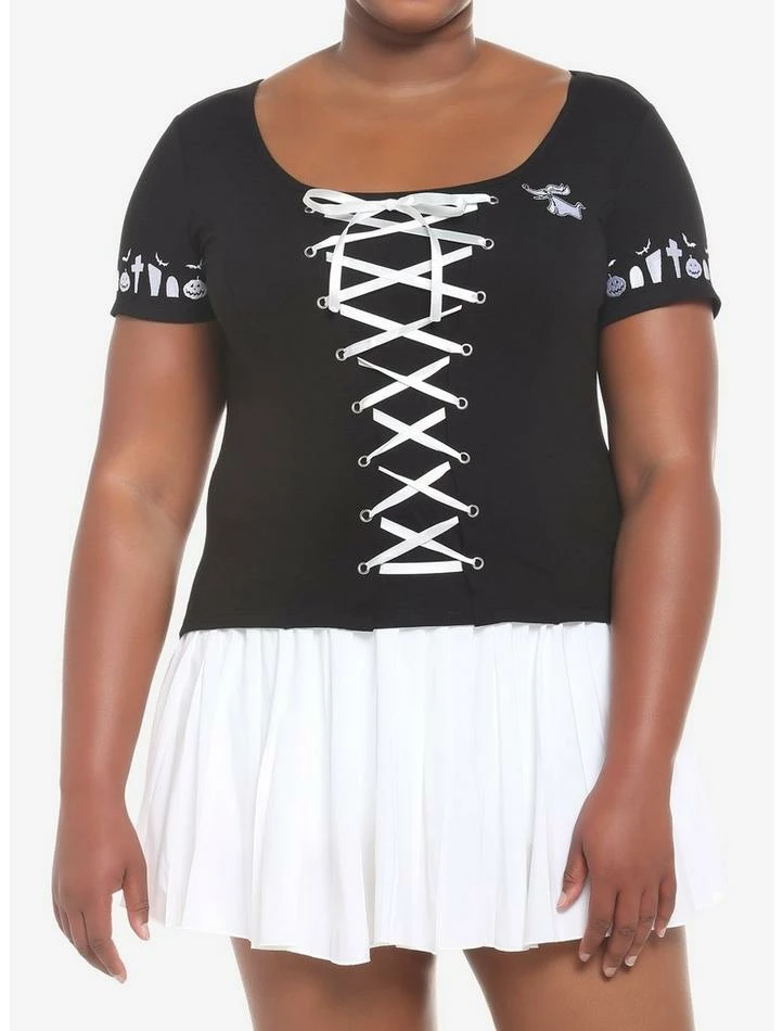 Wholesale ๐ The Nightmare Before โ Christmas Zero Lace-Up Girls Top Plus Size โค๏ธ 1 Wholesale ๐ The Nightmare Before โ Christmas Zero Lace-Up Girls Top Plus Size โค๏ธ