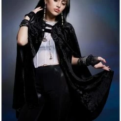 Flash Sale ❤️ The Nightmare Before Christmas Jack Velvet Girls Hooded Cape ✔️