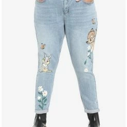 Budget ✔️ Disney Bambi & Thumper Mom Jeans Plus Size ✨