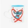 Best Sale 🎉 Disney Lilo & Stitch Couple Heart Handle Mug ⌛