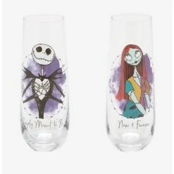 Flash Sale ⌛ The Nightmare Before 🥰 Christmas Jack & Sally Stemless Glass Set 👍