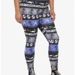 Cheapest 😍 The Nightmare Before Christmas Fair Isle Leggings Plus Size ⌛