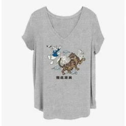 Hot Sale 🎁 Disney Donald Duck Donald Tiger Girls T-Shirt Plus Size 👍