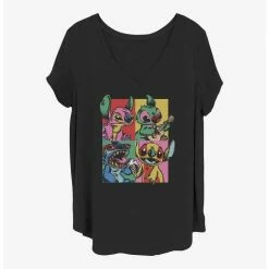 Flash Sale 🧨 Disney Lilo & Stitch Grunge Stitch Girls T-Shirt Plus Size ❤️
