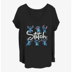 New 🎁 Disney Lilo & Stitch Posing Stitch Girls T-Shirt Plus Size 🛒