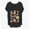 Discount 🥰 Disney Mickey Mouse Christmas Cookies Girls T-Shirt Plus Size 😀