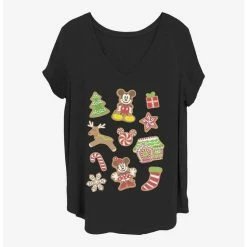 Discount 🥰 Disney Mickey Mouse Christmas Cookies Girls T-Shirt Plus Size 😀