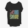 Outlet 🥰 Disney Mickey Mouse Fab Four Girls T-Shirt Plus Size 😉