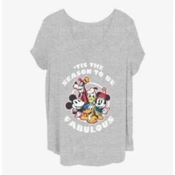 Flash Sale 🌟 Disney Mickey Mouse Fabulous Holiday Girls T-Shirt Plus Size 😀