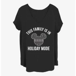 Coupon 👍 Disney Mickey Mouse Family Holiday Mode Girls T-Shirt Plus Size 🤩