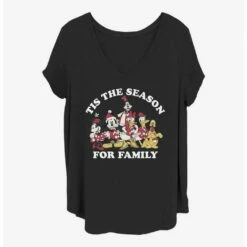Budget 🎁 Disney Mickey Mouse Family Season Girls T-Shirt Plus Size 😍