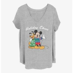 Flash Sale ✨ Disney Mickey Mouse Holiday Cheer 😍 Girls T-Shirt Plus Size ❤️