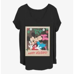Hot Sale ⌛ Disney Mickey Mouse Holiday Polaroid 🛒 Girls T-Shirt Plus Size ⭐