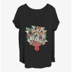 Buy 👏 Disney Mickey Mouse Mickey Friends Wreath Girls T-Shirt Plus Size 🔔