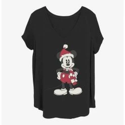 Best Pirce 🎁 Disney Mickey Mouse Mickey Hat 🔥 Girls T-Shirt Plus Size ⭐