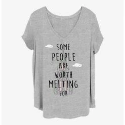 Discount 🎁 Disney Frozen Melting Snow 😍 Girls T-Shirt Plus Size ❤️